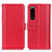 Funda de Cuero Cartera con Soporte Carcasa M14L para Sony Xperia 5 III SO-53B Rojo