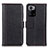 Funda de Cuero Cartera con Soporte Carcasa M14L para Xiaomi Redmi Note 10 Pro 5G Negro