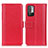 Funda de Cuero Cartera con Soporte Carcasa M14L para Xiaomi Redmi Note 10T 5G Rojo