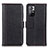 Funda de Cuero Cartera con Soporte Carcasa M14L para Xiaomi Redmi Note 11 5G Negro