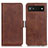 Funda de Cuero Cartera con Soporte Carcasa M15L para Google Pixel 6a 5G Marron