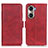 Funda de Cuero Cartera con Soporte Carcasa M15L para Huawei Honor 60 5G Rojo