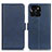 Funda de Cuero Cartera con Soporte Carcasa M15L para Huawei Honor X6a Azul