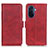 Funda de Cuero Cartera con Soporte Carcasa M15L para Huawei Nova Y70 Plus Rojo