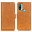 Funda de Cuero Cartera con Soporte Carcasa M15L para Motorola Moto E20 Marron Claro