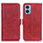 Funda de Cuero Cartera con Soporte Carcasa M15L para Motorola Moto E22 Rojo