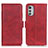 Funda de Cuero Cartera con Soporte Carcasa M15L para Motorola Moto E32 Rojo