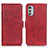Funda de Cuero Cartera con Soporte Carcasa M15L para Motorola Moto E32s Rojo