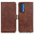 Funda de Cuero Cartera con Soporte Carcasa M15L para Motorola Moto Edge (2021) 5G Marron