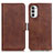 Funda de Cuero Cartera con Soporte Carcasa M15L para Motorola Moto Edge (2022) 5G Marron