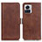 Funda de Cuero Cartera con Soporte Carcasa M15L para Motorola Moto Edge 30 Ultra 5G Marron