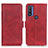 Funda de Cuero Cartera con Soporte Carcasa M15L para Motorola Moto G Pure Rojo