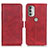 Funda de Cuero Cartera con Soporte Carcasa M15L para Motorola Moto G51 5G Rojo