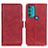 Funda de Cuero Cartera con Soporte Carcasa M15L para Motorola Moto G71 5G Rojo