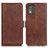 Funda de Cuero Cartera con Soporte Carcasa M15L para Nokia C02 Marron