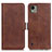 Funda de Cuero Cartera con Soporte Carcasa M15L para Nokia C110 Marron