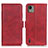 Funda de Cuero Cartera con Soporte Carcasa M15L para Nokia C110 Rojo