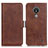 Funda de Cuero Cartera con Soporte Carcasa M15L para Nokia C21 Marron