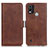 Funda de Cuero Cartera con Soporte Carcasa M15L para Nokia C21 Plus Marron