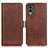 Funda de Cuero Cartera con Soporte Carcasa M15L para Nokia C32 Marron