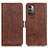 Funda de Cuero Cartera con Soporte Carcasa M15L para Nokia G21 Marron