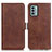 Funda de Cuero Cartera con Soporte Carcasa M15L para Nokia G22 Marron