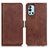 Funda de Cuero Cartera con Soporte Carcasa M15L para OnePlus 9R 5G Marron