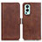 Funda de Cuero Cartera con Soporte Carcasa M15L para OnePlus Nord 2 5G Marron