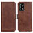 Funda de Cuero Cartera con Soporte Carcasa M15L para Oppo F19s Marron