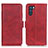 Funda de Cuero Cartera con Soporte Carcasa M15L para Oppo K9 Pro 5G Rojo