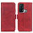 Funda de Cuero Cartera con Soporte Carcasa M15L para Oppo Reno5 A Rojo