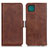 Funda de Cuero Cartera con Soporte Carcasa M15L para Samsung Galaxy F42 5G Marron