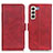 Funda de Cuero Cartera con Soporte Carcasa M15L para Samsung Galaxy S21 FE 5G Rojo