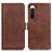 Funda de Cuero Cartera con Soporte Carcasa M15L para Sony Xperia 10 IV SO-52C Marron