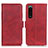 Funda de Cuero Cartera con Soporte Carcasa M15L para Sony Xperia 5 III SO-53B Rojo