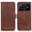 Funda de Cuero Cartera con Soporte Carcasa M15L para Vivo X Note Marron