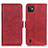 Funda de Cuero Cartera con Soporte Carcasa M15L para Wiko Y82 Rojo