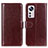 Funda de Cuero Cartera con Soporte Carcasa M15L para Xiaomi Mi 12 5G Marron