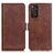 Funda de Cuero Cartera con Soporte Carcasa M15L para Xiaomi Redmi Note 11 4G (2022) Marron