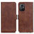 Funda de Cuero Cartera con Soporte Carcasa M15L para Xiaomi Redmi Note 11R 5G Marron