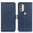 Funda de Cuero Cartera con Soporte Carcasa M16L para Motorola Moto G51 5G Azul