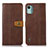 Funda de Cuero Cartera con Soporte Carcasa M16L para Nokia C12 Plus Marron