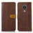 Funda de Cuero Cartera con Soporte Carcasa M16L para Nokia C21 Marron