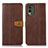 Funda de Cuero Cartera con Soporte Carcasa M16L para Nokia C210 Marron