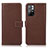 Funda de Cuero Cartera con Soporte Carcasa M16L para Xiaomi Poco M4 Pro 5G Marron