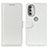 Funda de Cuero Cartera con Soporte Carcasa M17L para Motorola Moto G51 5G Blanco