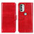 Funda de Cuero Cartera con Soporte Carcasa M17L para Motorola Moto G51 5G Rojo