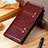 Funda de Cuero Cartera con Soporte Carcasa M19L para Samsung Galaxy S21 5G Marron