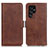 Funda de Cuero Cartera con Soporte Carcasa M29L para Samsung Galaxy S23 Ultra 5G Marron