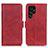 Funda de Cuero Cartera con Soporte Carcasa M29L para Samsung Galaxy S23 Ultra 5G Rojo